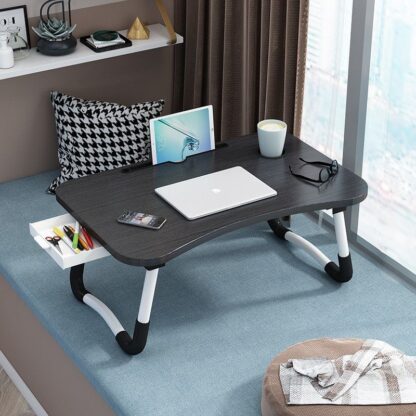 Ceruzo Opklapbare Laptoptafel - Bedtafel - 60x40 cm - Zwart - Afbeelding 2