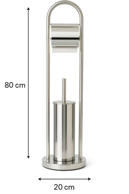 Ceruzo Toiletbutler Vrijstaand - RVS - Afbeelding 2
