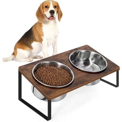 Ceruzo Dubbele Voerbak met Standaard - 40x20x16 cm - Afbeelding 2