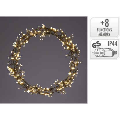 Ceruzo Kerstring met verlichting - 400 LED - Ø48 cm - warm wit - 8 Lichtfuncties - voor binnen en buiten