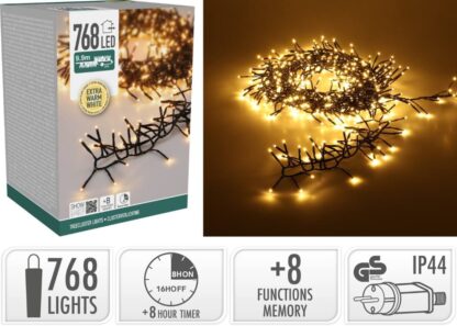 Treecluster Kerstboomverlichting - 768led - extra warm wit