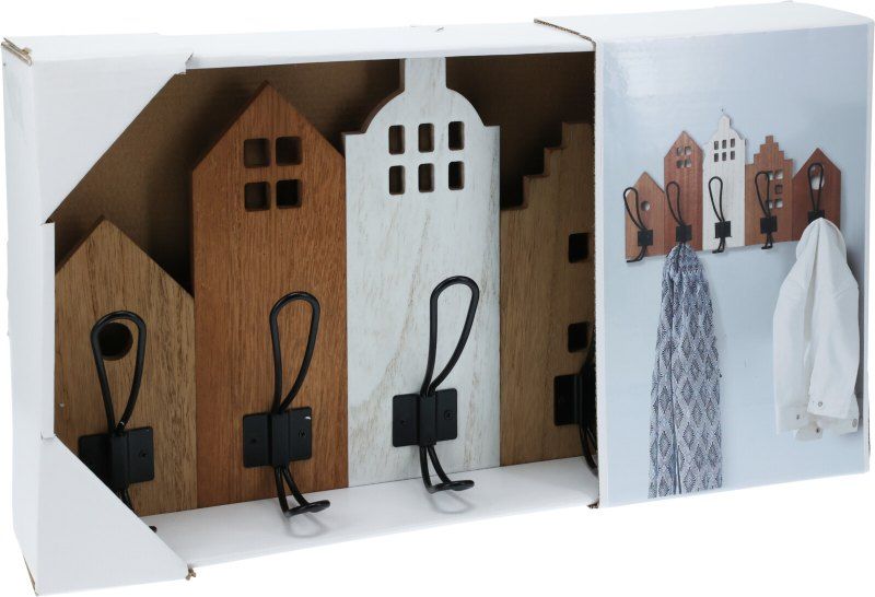 Kapstok met Huisjes - Afbeelding 2