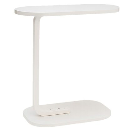 Ceruzo Bijzettafel - Wit - Banktafel - Metaal met Hout - 45x28x60 cm - Afbeelding 2
