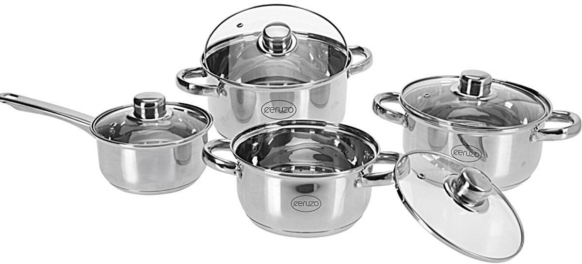 Ceruzo Pannenset 8-delig - alle Warmtebronnen - Inductie