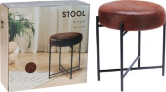 Bijzet Kruk - Rond - metalen onderstel